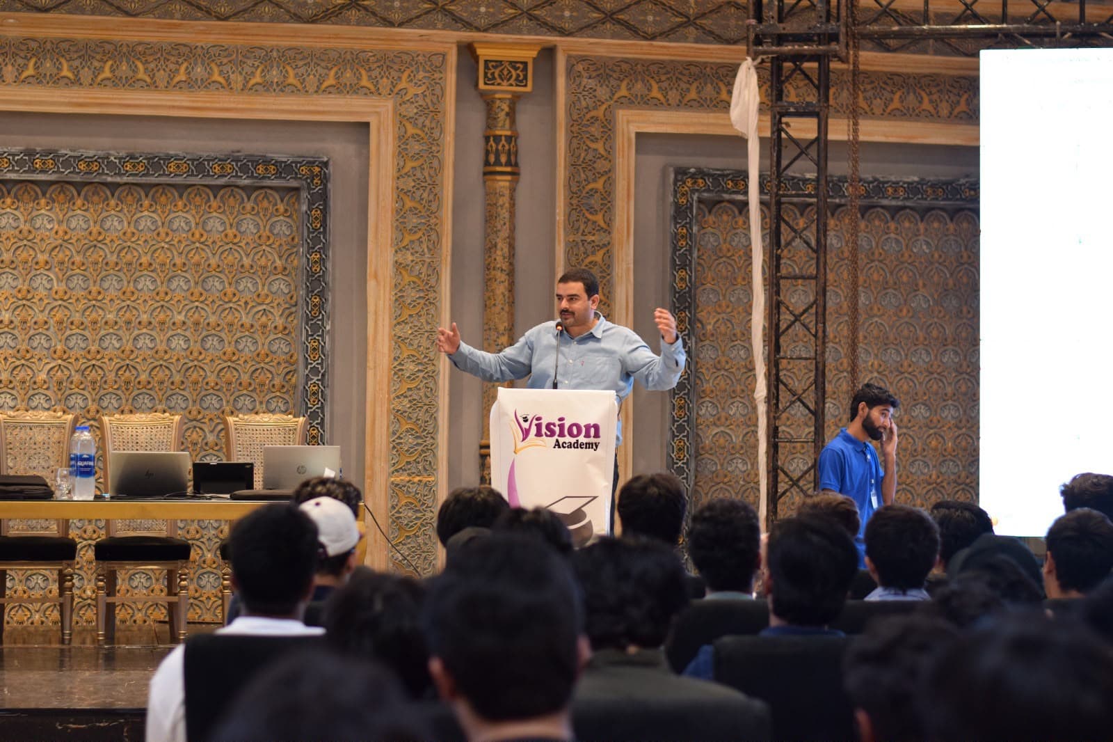 Sir Husain Bari interacting with students